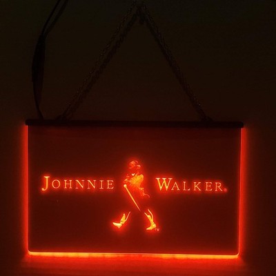 Johnnie Walker LED Sign Scotch Whiskey Home Bar Lounge Decor
