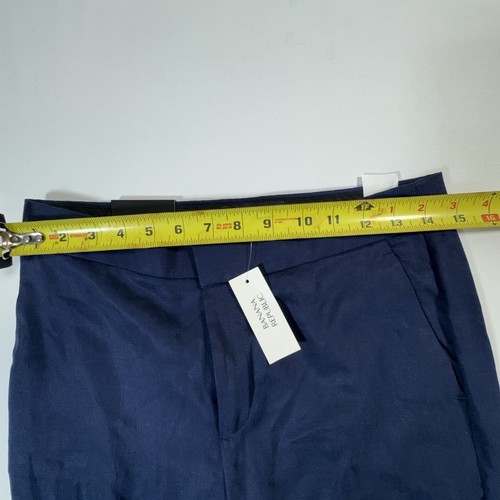 Banana Republic gerade Hose marineblau Damengröße 4 hoher Bund neu mit Etikett - Bild 4 von 9