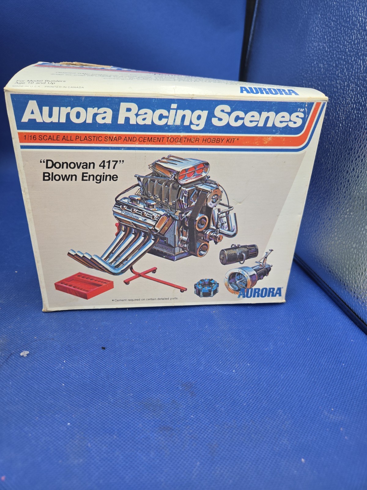 RARE 1973 Aurora Racing Scenes “ DONOVAN 417 “ BLOWN ENGINE 1/16 Model Kit
