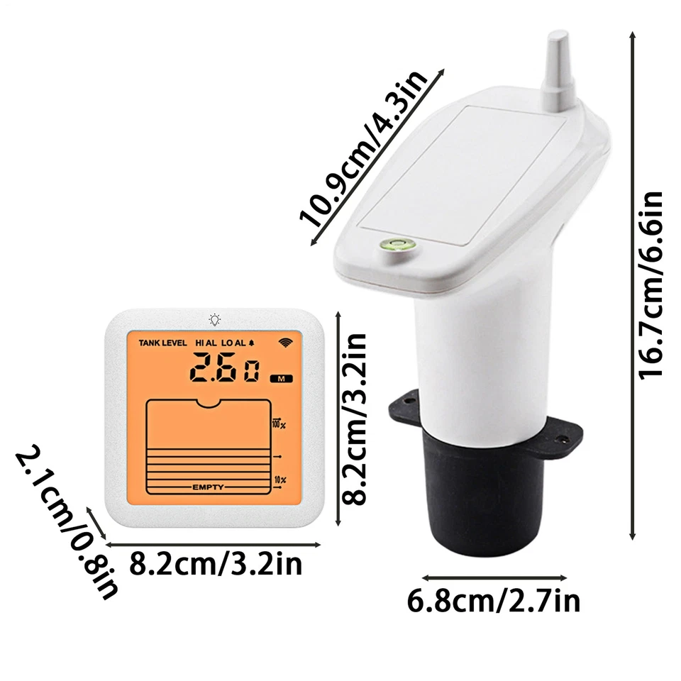 Sensor de nivel de tanque de agua indicador ultrasónico de nivel de agua Foto 2 de 4