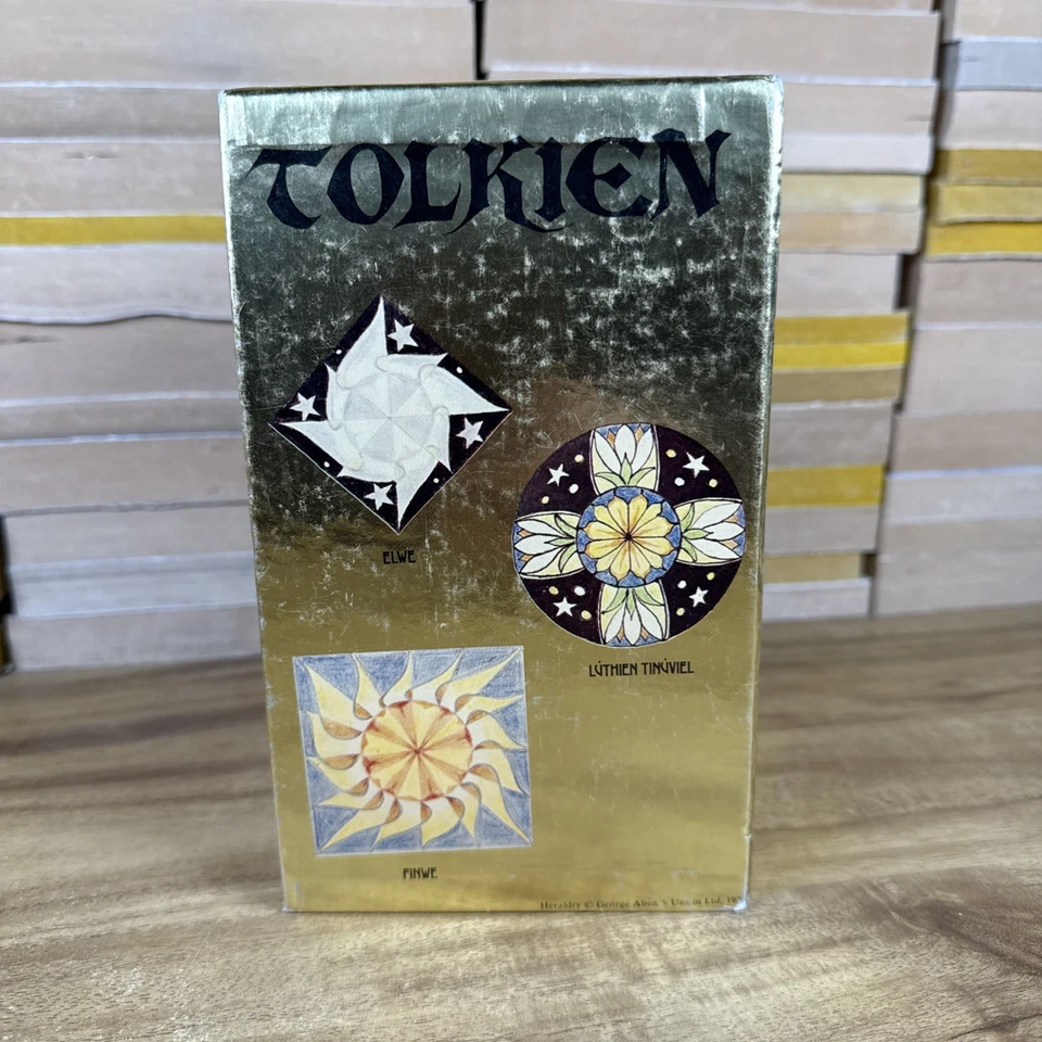 The Lord Of The Rings Gold Foil Box Set 4 Titles JRR Tolkien Ballantine PB - Image 2 of 4