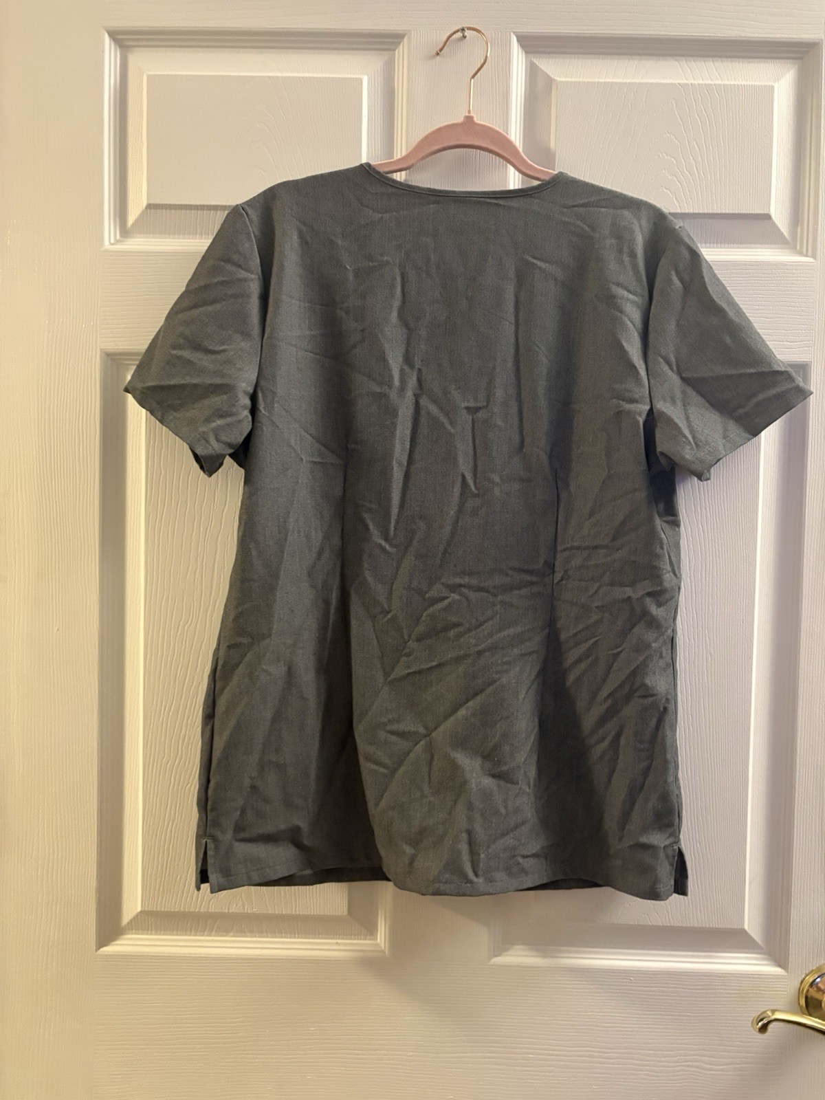 FIGS Technical Collection Gray Solid Scrub Top Si… - image 3