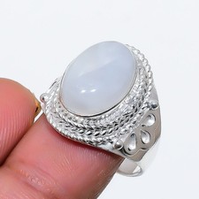 Moonstone Gemstone 925 Sterling Silver Jewelry All Size Ring For Gift