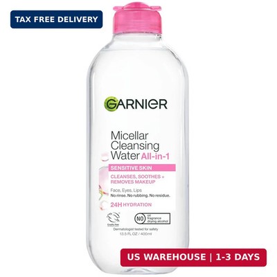Garnier Micellar Water, Hydrating Facial Cleanser & Makeup Remover, Suitable for