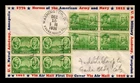 Dr Jim Stamps Fdc Scott 985 1 Army Heroes & 790 1C Navy Heroes Blocks Air Mail