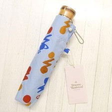 Vivienne Westwood ORB Folding Umbrella Sax Blue 21.65in