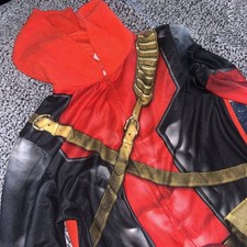 Marvel Disney Deadpool Suit Hoodie Cosplay Costume Full Zip Mens Large XL