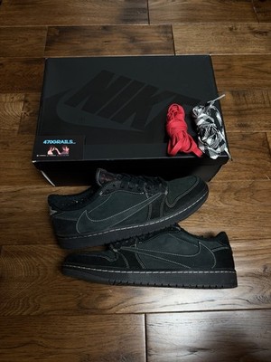 Size 10.5 - Jordan 1 Retro Low OG SP x Travis Scott Black Phantom (WORN 1X)