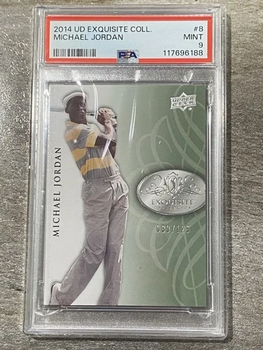 2013 2014 UD Exquisite PGA golf Michael Jordan basecard /125 card PSA 9 MINT !!!