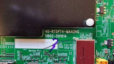 TCL TV Main Board Part No. 30800-001208  40-R75PT4-MAA2HG