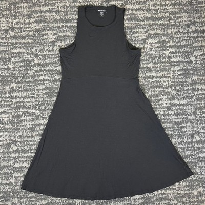 Athleta Santorini Thera Dress Womens Size M Black Sleeveless Modal Blend Midi