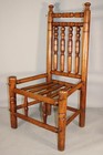MUSEUM QUALITY 17TH C TURNED CARVER STYLE HEARTH CHAIR ORIGINAL TURNED SEAT RAIL — photo 4