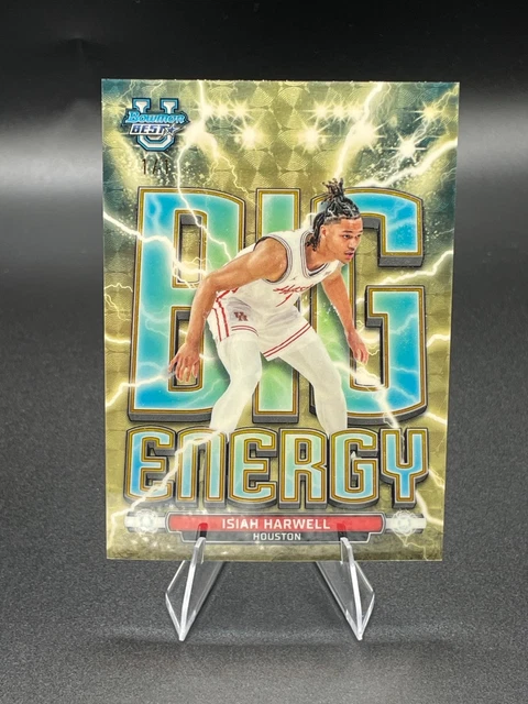 25-26 Bowman's Best U Big Energy Isiah Harwell Superfractor 1/1 Case Hit!!