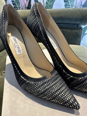 Jimmy Choo Pumps Damen Navy Gold Blau 41,5 41 40,5