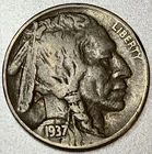 1937-P Buffalo 🦬 Indian Head Nickel 5c VF Very Fine 5 Cent U.S. Coin - ST324