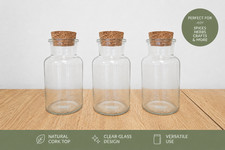 Glass Spice Jar with Cork Lid 250ml