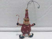 Rare Vintage Suzi Skoglund Blossom Bucket Santa Claus Christmas Ornament