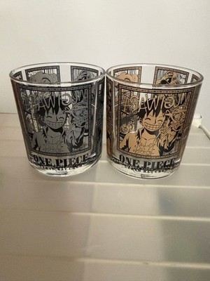 One Piece Store Limited Straw Hat Pirates Glass Gold And Silver Set JPN Limited