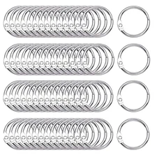 120PCS 1.2 Inch Loose Leaf Binder Rings - 30mm Nickel Plated Small Metal Book...