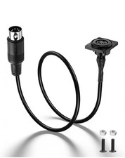 5 Pin DIN MIDI Extension Cable, Panel Mount D-Type Female to Male 5-Pin MIDI Aud