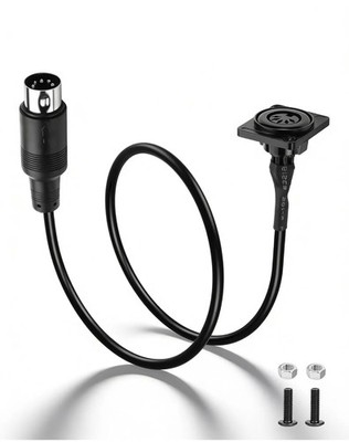 5 Pin DIN MIDI Extension Cable, Panel Mount D-Type Female to Male 5-Pin MIDI Aud