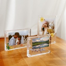 Thick 8 8mm Clear Acrylic Picture Frame with Convenient Magnetic Access