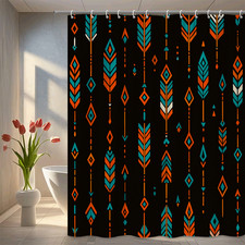 Colorful Arrow Pattern Shower Curtain - Modern Design for Home Decor