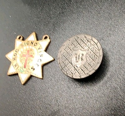 Masonic Knights Templar In Hoc Signo Vinces Gold Fill Antique Fob