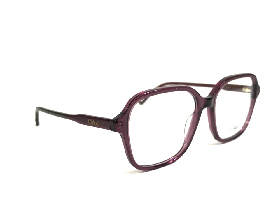 Monturas para gafas Chloe CH0313O 004 borde completo cuadrado púrpura brillante 54-16-140 Foto 3 de 4
