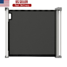 Retractable Baby Dog Gate Tuck Away Mesh Safety Barrier Fits 52In Wide Durable