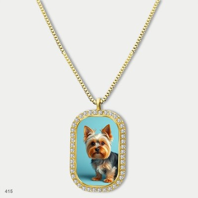 Gorgeous Cute Yorkie Yorkshire Terrier Dog Fashion Pendant Necklace Chain Printe