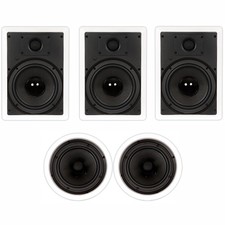 Theater Solutions TS-85 Flush Mount 5 Speaker Set with 8