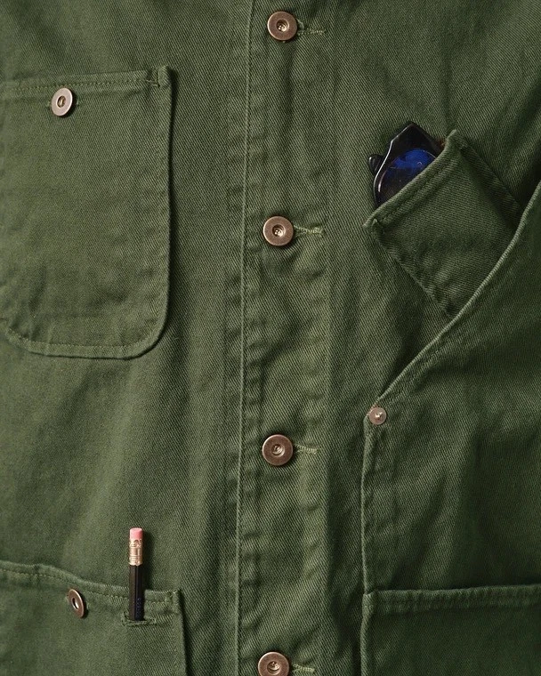 Tellason Coverall Jacket - Garment Dyed Green Medium Made in USA BNWT $225 image 2
