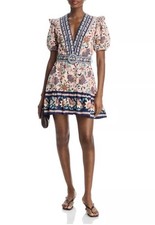 Farm Rio Floral Dehli Mini Dress Size XS NWT Original $248