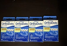 4 Pack OrthoDots CLEAR  Moisture Activated, Silicone Wax Alternative 16 Each