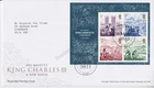 GB ROYAL MAIL FDC FIRST DAY COVER STAMP SHEET 2023 A NEW REIGN LONDON PMK