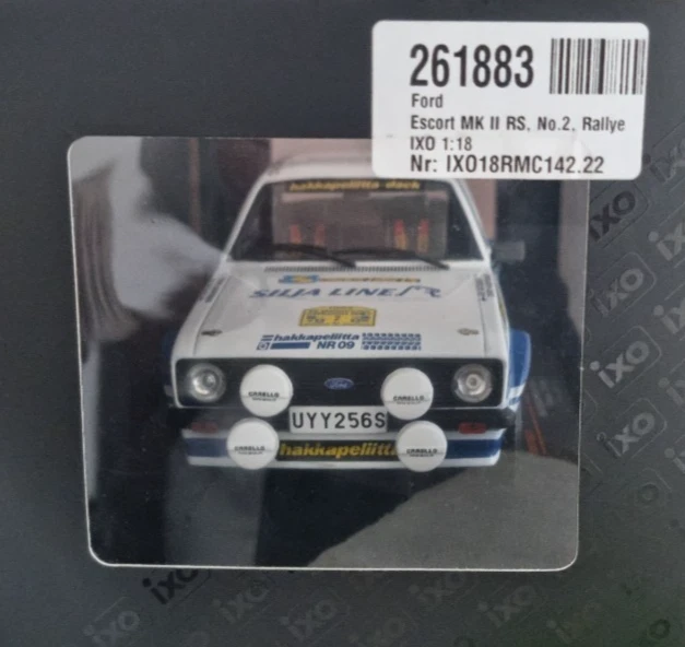 IXO 1/18 Scale Ford Escort Mk2 RS1800 Ari Vatanen 1982 Rally Sweden Car #2 - Image 2 of 4