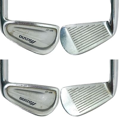 美品　MIZUNO MP-57 カットマッスル　アイアンセット　3〜P 8本 Mizuno MP-57 RH 3 - 8 PW Irons Cut Muscle Grain Flow Forged