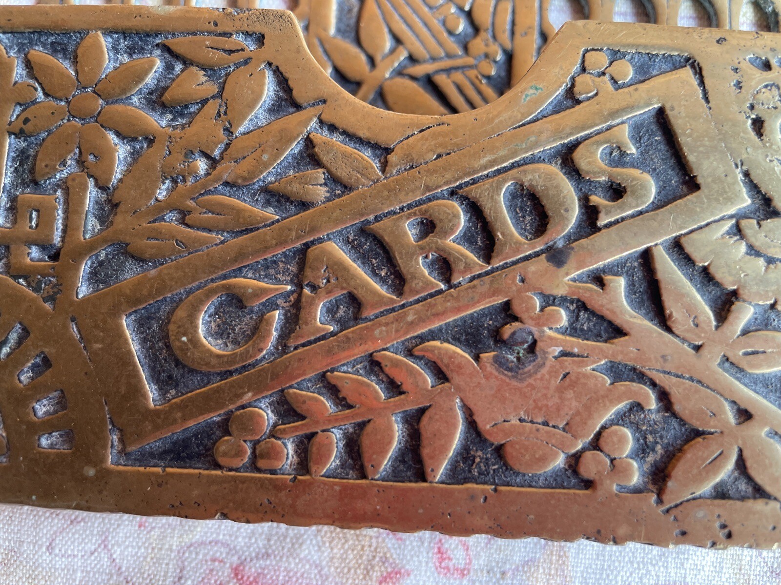 Vintage Brass Cards Business Card Holder Playing Cards Index Card Note