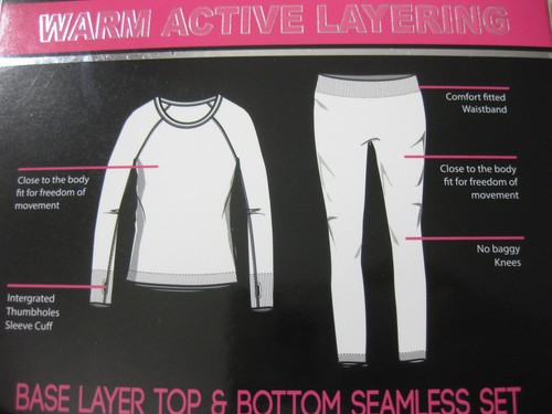 Live Xtreme LX Girl's Warm Active Base Layer Quilted Underwear Set Thumb Holes - Picture 11 of 12
