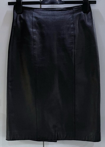 Next Black Leather Pencil Skirt - Size UK 8