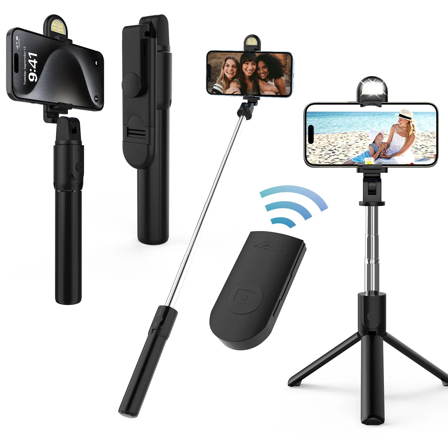 Selfie Stick Tripod Remote Desktop Stand Phone Holder For iPhone Samsung LOT US