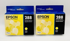 2x Genuine OEM Epson 288 Yellow Standard-Capacity Ink Cartridges (EXPIRED 2023)