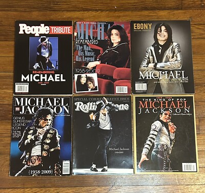 Lot of 6 Michael Jackson Magazine Tribute Memorial Collectors People Ebony