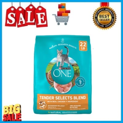 Purina ONE Tender Selects Dry Cat Food for Adult Cats, High 