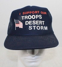 I Support Our Troops Desert Storm Snap Back Mesh Trucker Hat Great Shape