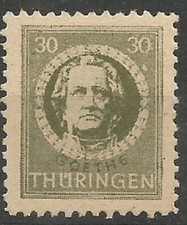 SBZ Th&uuml;ringen MiNr 99 AXW Plattenfehler PF IV postfrisch ** gepr&uuml;ft Str&ouml;h