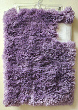 SUNHAM MICRO POLYESTER PURPLE LAVENDER PLUSH SILKKEN SPLENDOR BATH,FLOOR RUG MAT