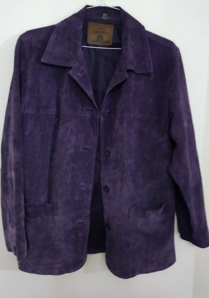 St Johns Bay suede leather jacket, purple,womans med - Image 4 of 4