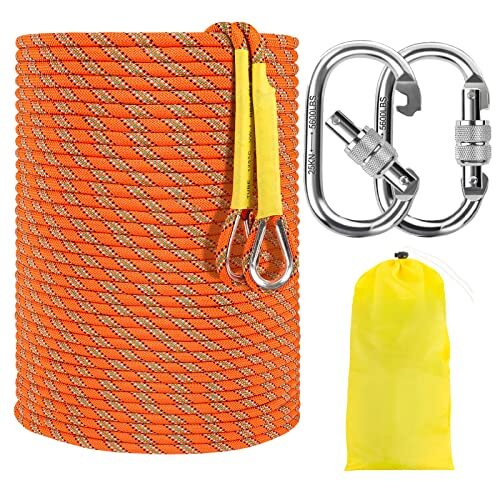 Orange/Black/Blue/Green Climbing Rope 10M(32ft) 20M(64ft) 30M(96ft) - Picture 2 of 7